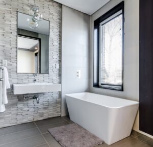 Renovated Bathroom With Bath